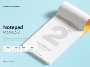 notepad mockup set