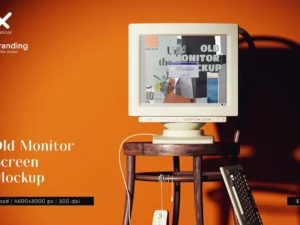 old monitor screen mockup