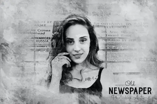 Old Newspaper Photoshop Action 2Yb273G