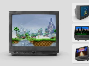 old tv retro mockup