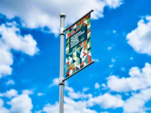 outdoor advertising street poster mockup