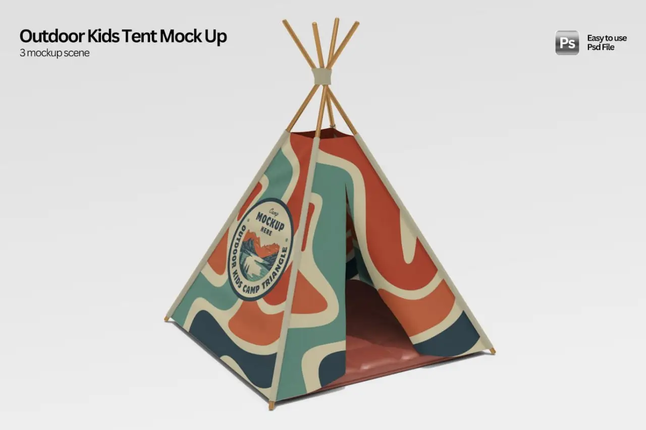 Outdoor Kids Tent Mock Up