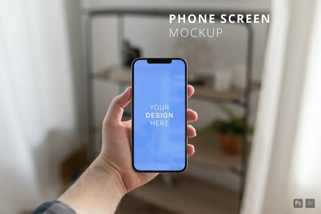 Pov Iphone 12 Pro Max In Mans Hand Mockup