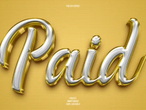 paid 3d editable text effect