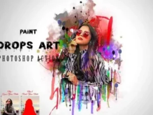 paint drops art photoshop action