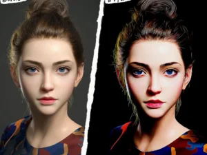 painting cartoon christmas photoshop actions 4
