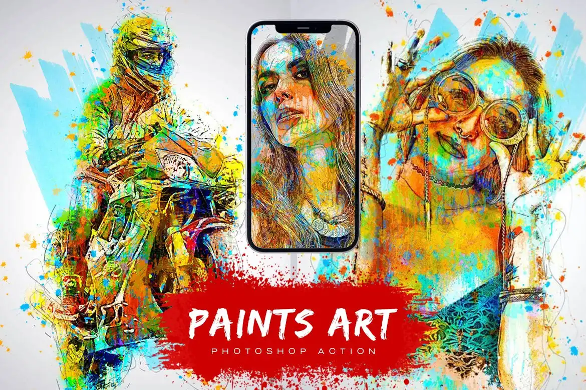 Paints Art Photoshop Action 5 paints art photoshop action 5