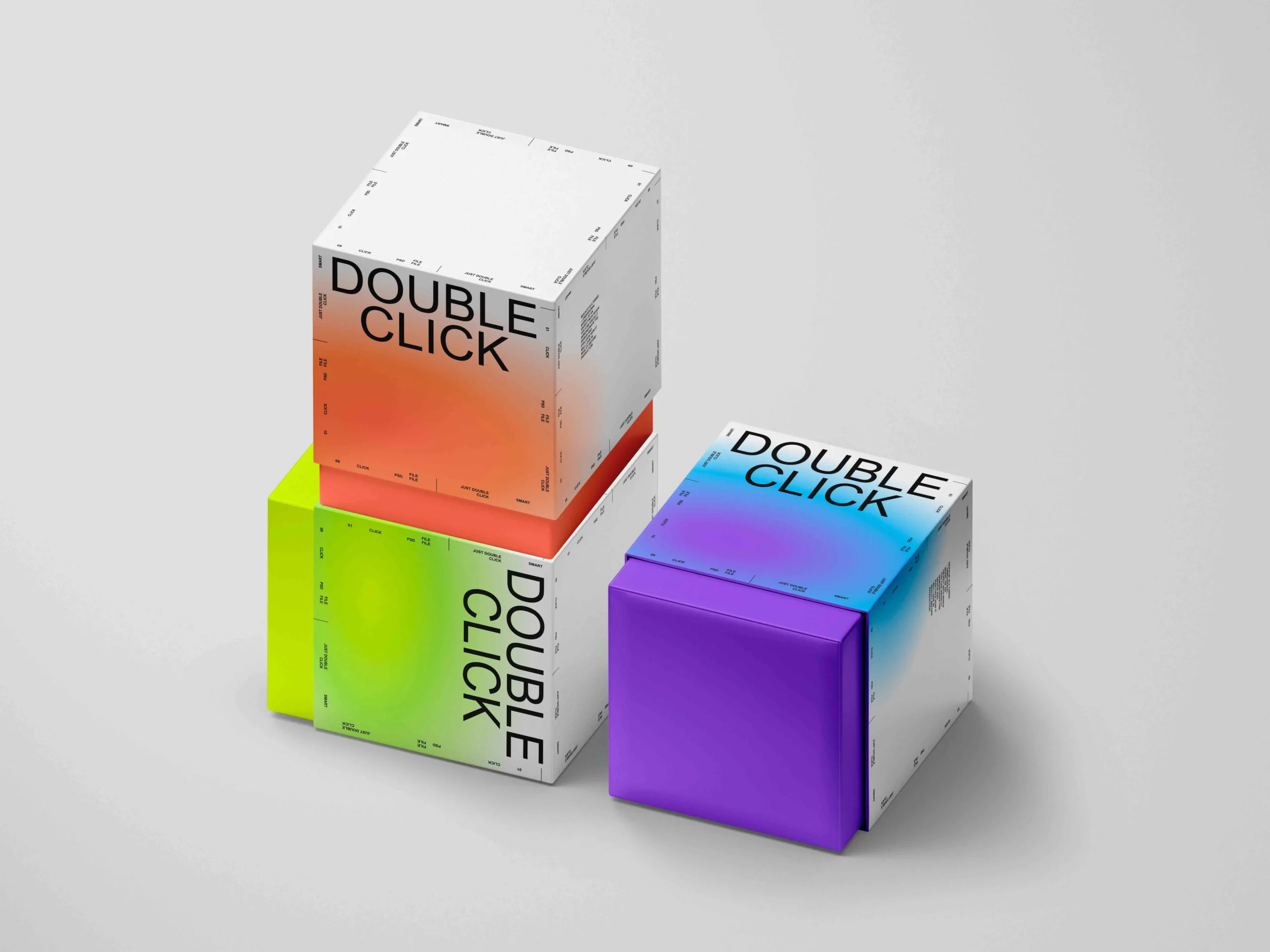 Paper Box Scene Mockup Set