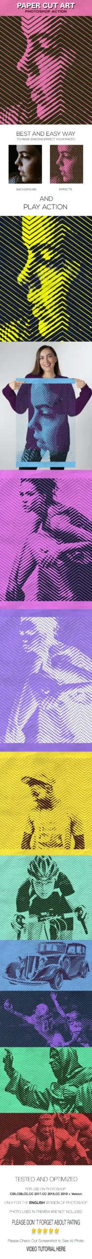 Paper Cut Art Photoshop Action