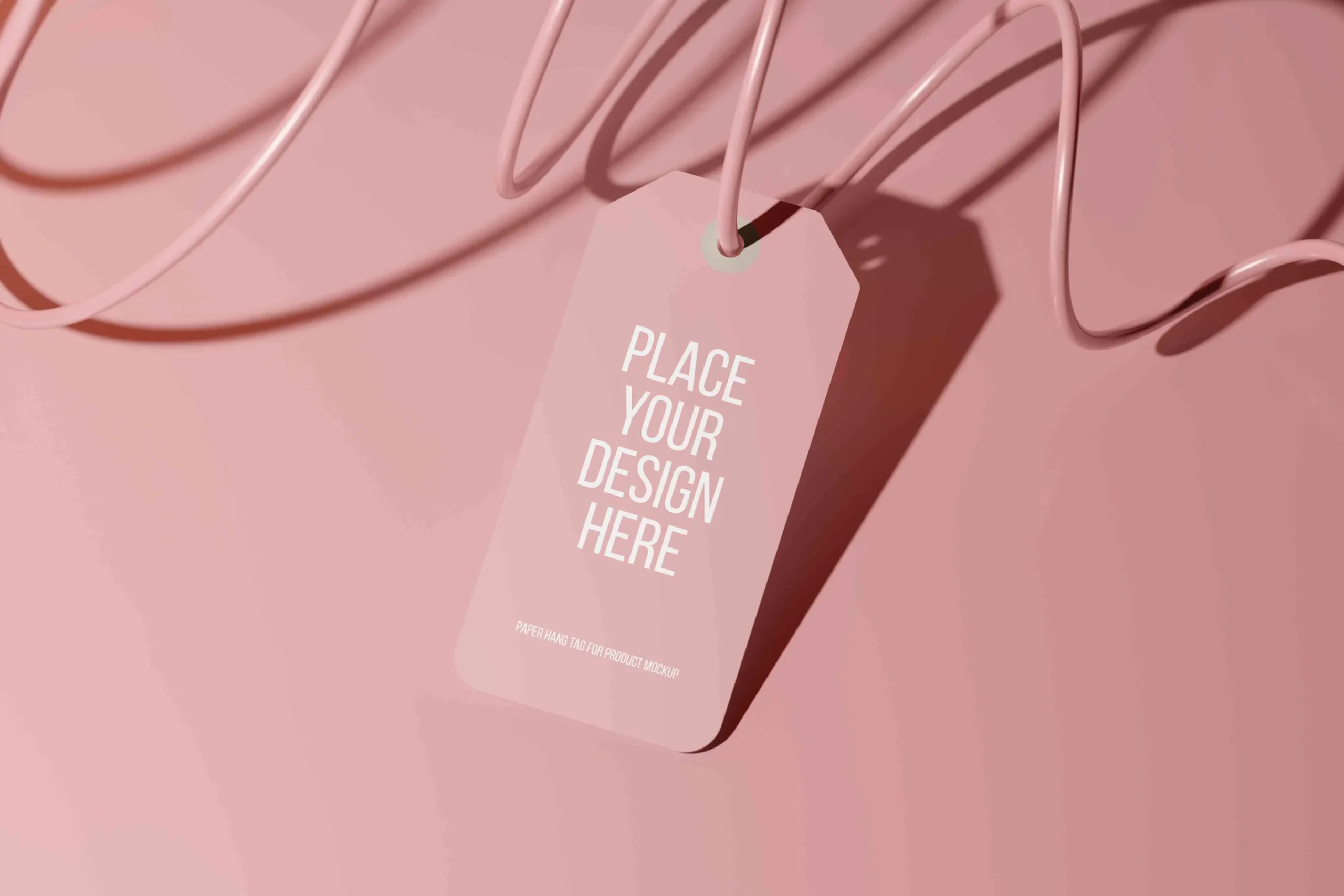 Paper Hang Tag For Product Mockup