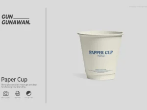 paper ice cream cup mockup