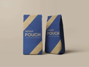 paper pouch mockup photoshop template