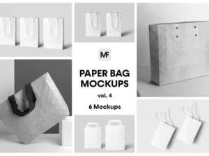 paper shopping bag mockups vol