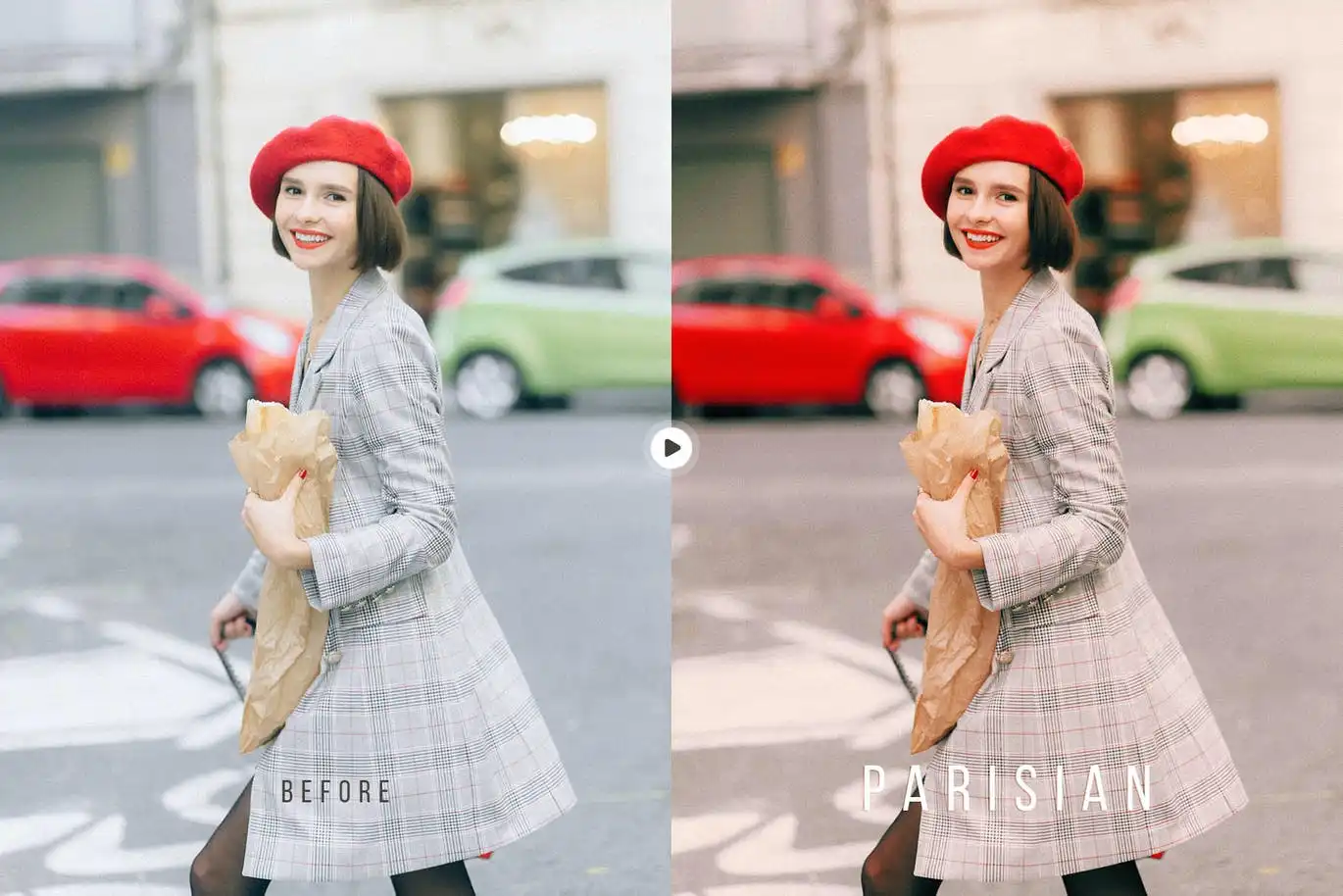 Parisian City Portrait Photoshop Action & Lut 4 parisian city portrait photoshop action lut 2