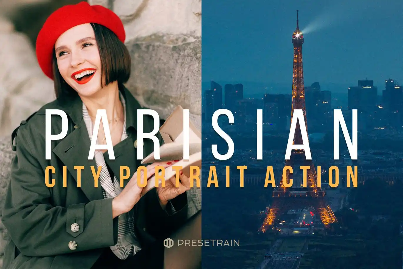 Parisian City Portrait Photoshop Action & Lut