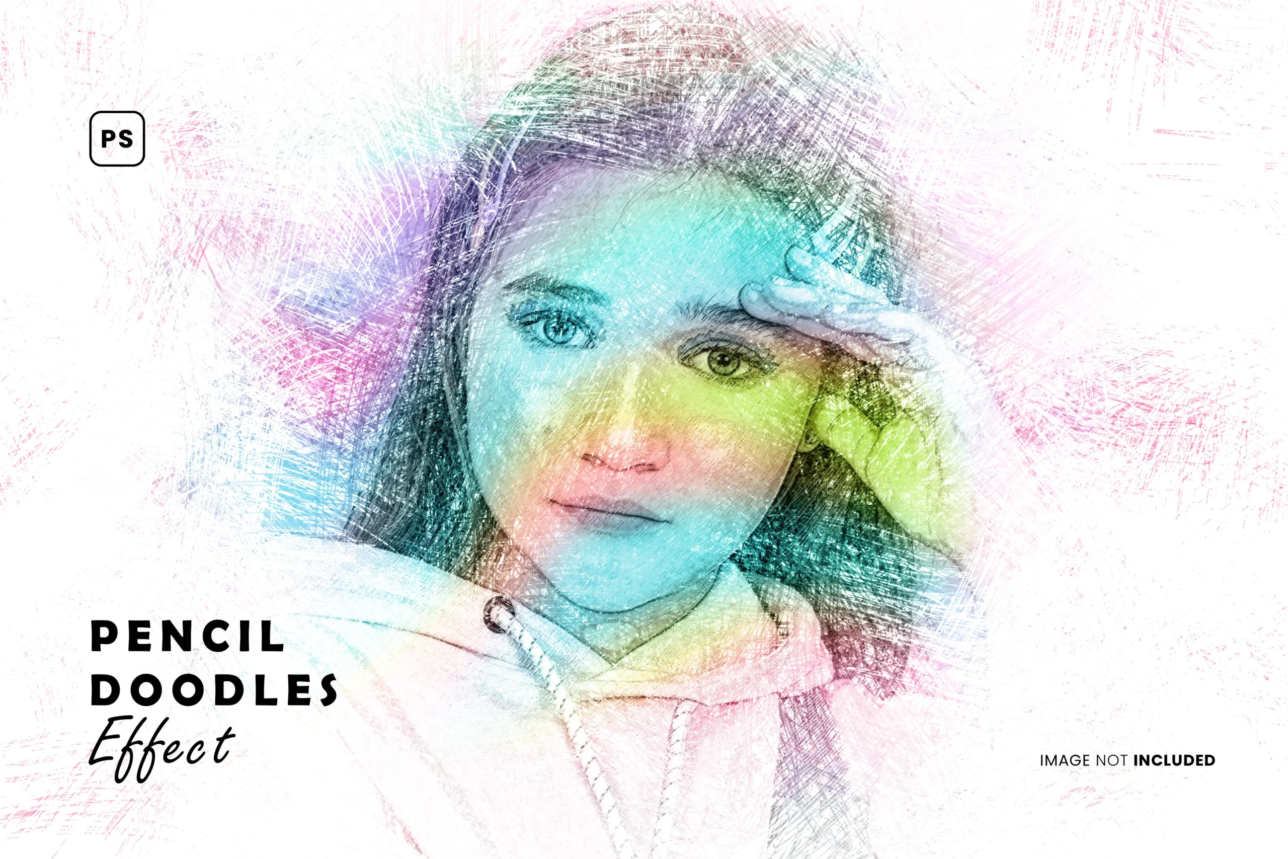 Pencil Doodles Photo Effect D42Rkp