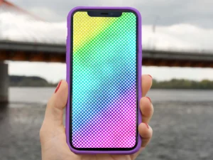 person holding smartphone mock up outdoors 11 3