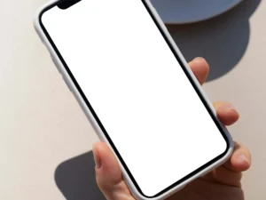 person holding smartphone mock up outdoors 20 2