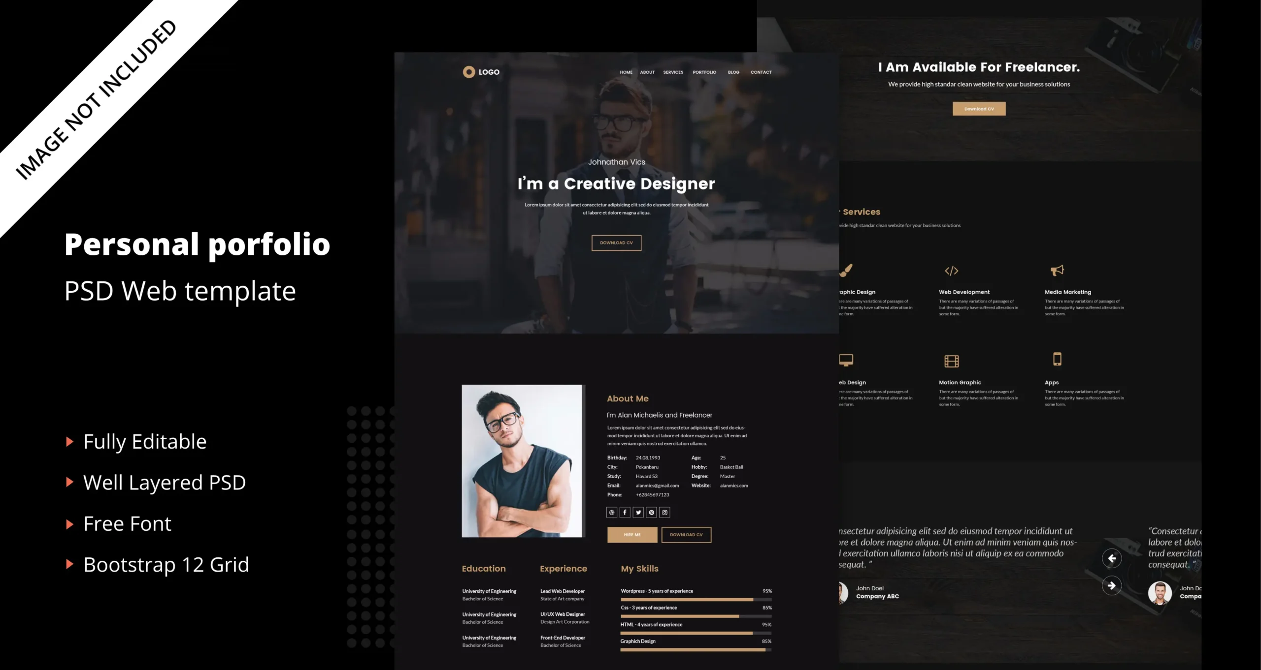 Personal Portfolio Resume Template