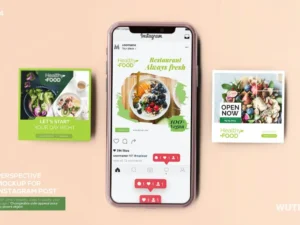perspective mockup for instagram post