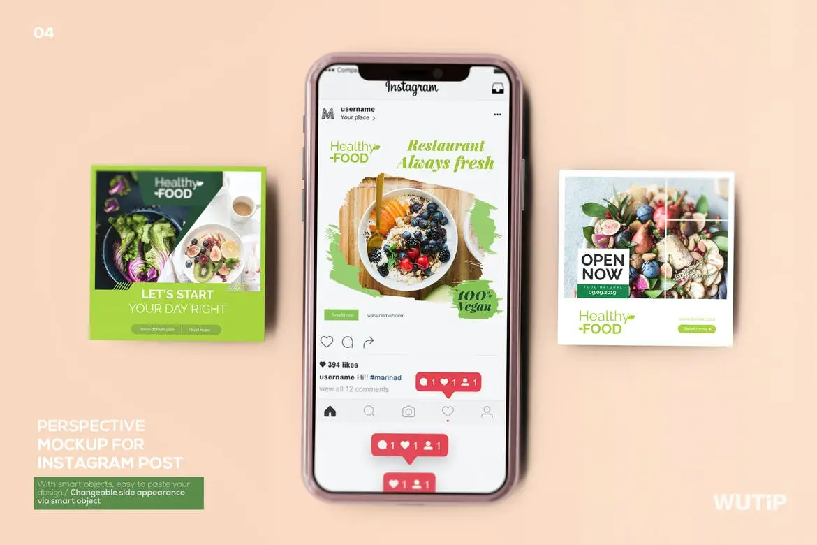 Perspective Mockup For Instagram Post