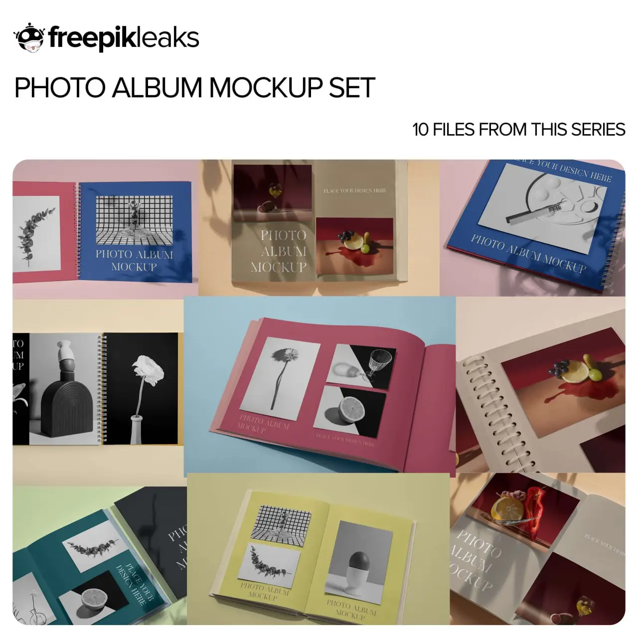 Photo Album Mockup Set 4 photo album mockup set 21