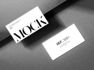 photo realistic business card mockup