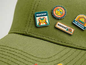 pins mockup on beanie nat