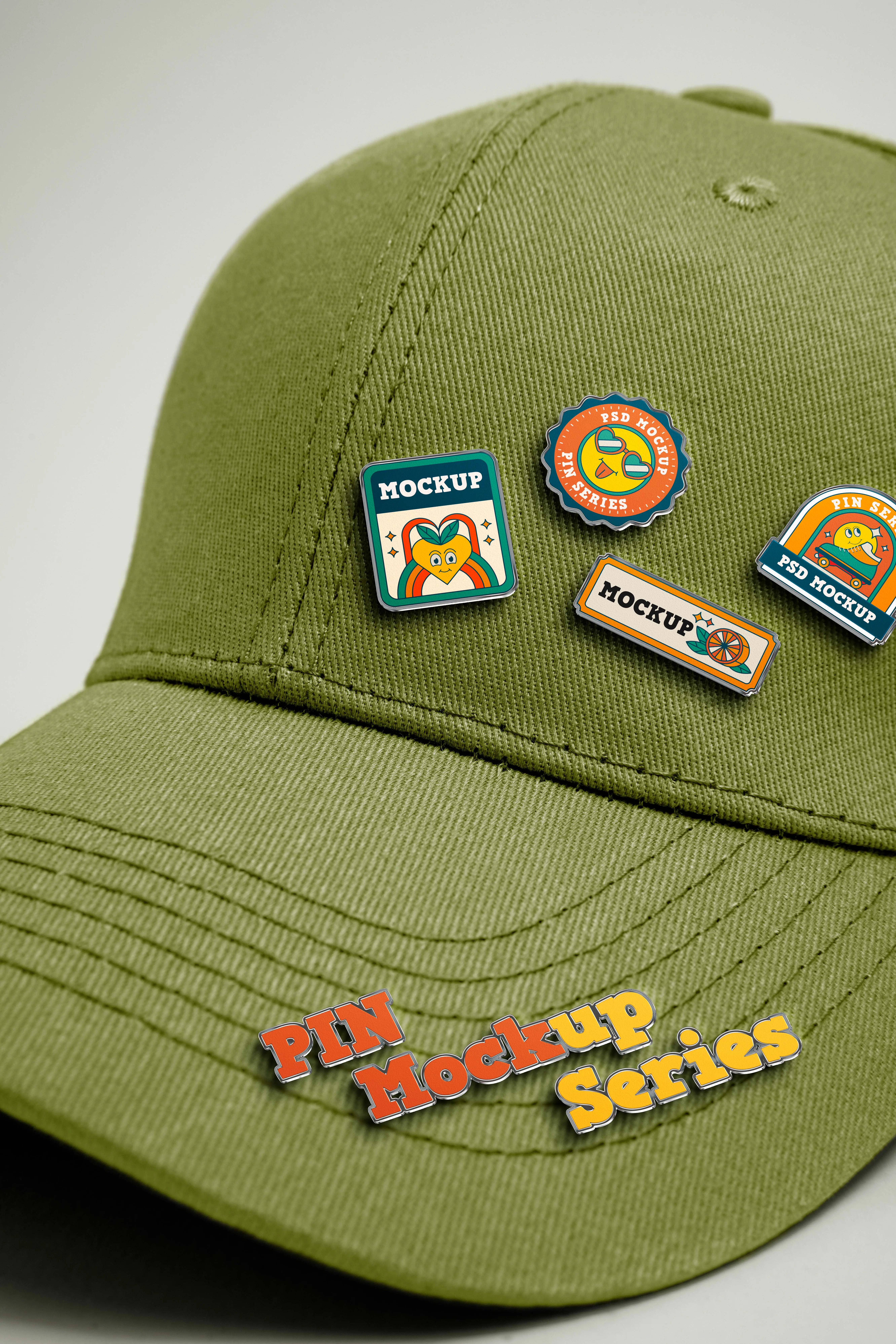 Pins Mockup On Beanie Nat