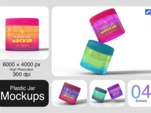 plastic jar mockup