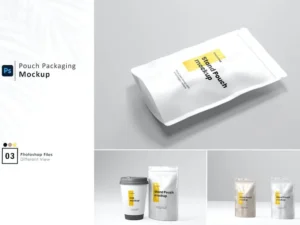 plastic pouch mockup