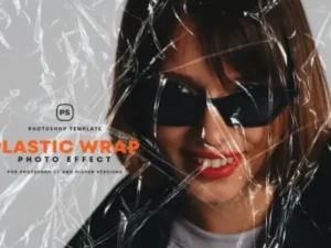 plastic wrap photo effect