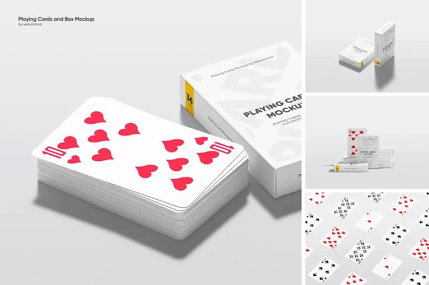 Playing Cards & Box Mockup