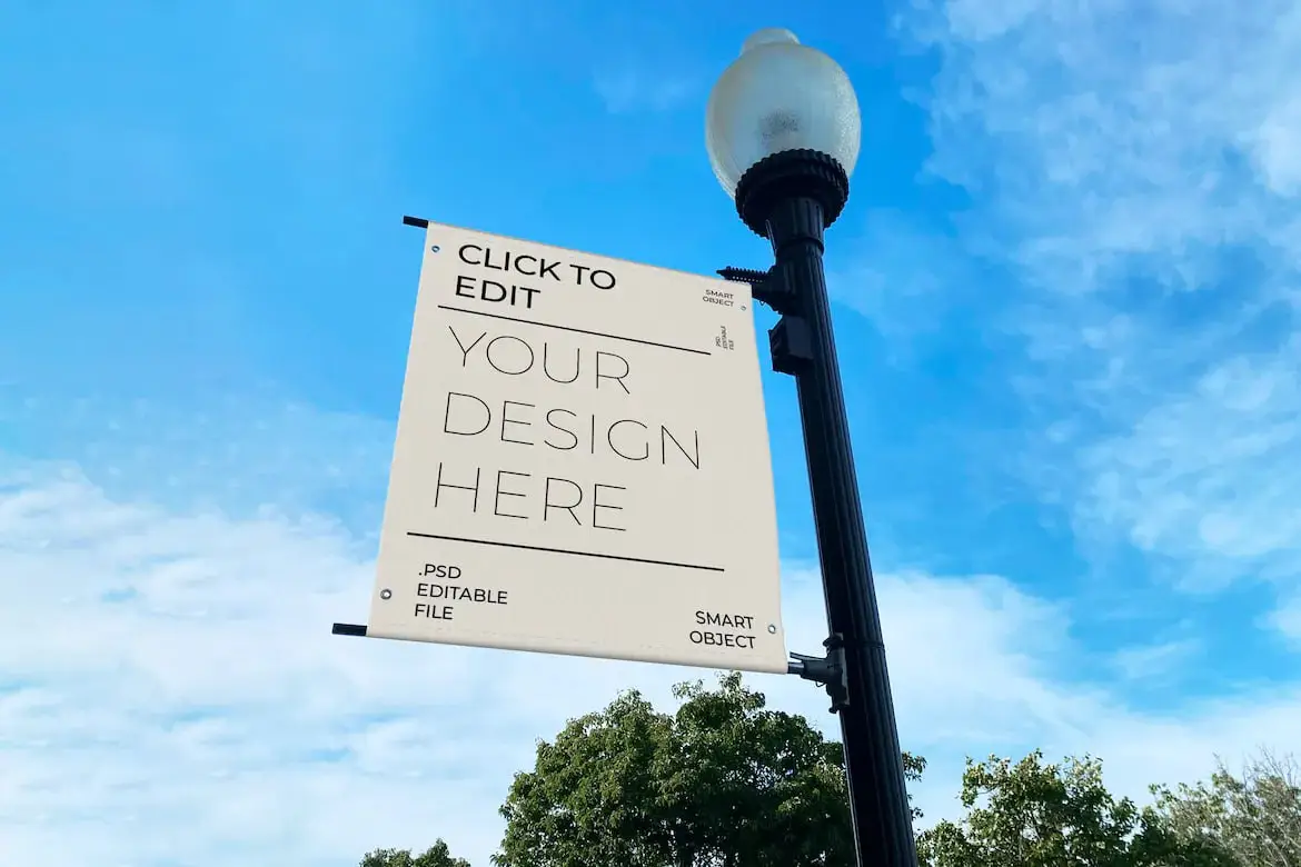 Pole Banner Mockup