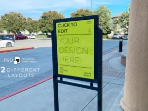 poster display parking mockup