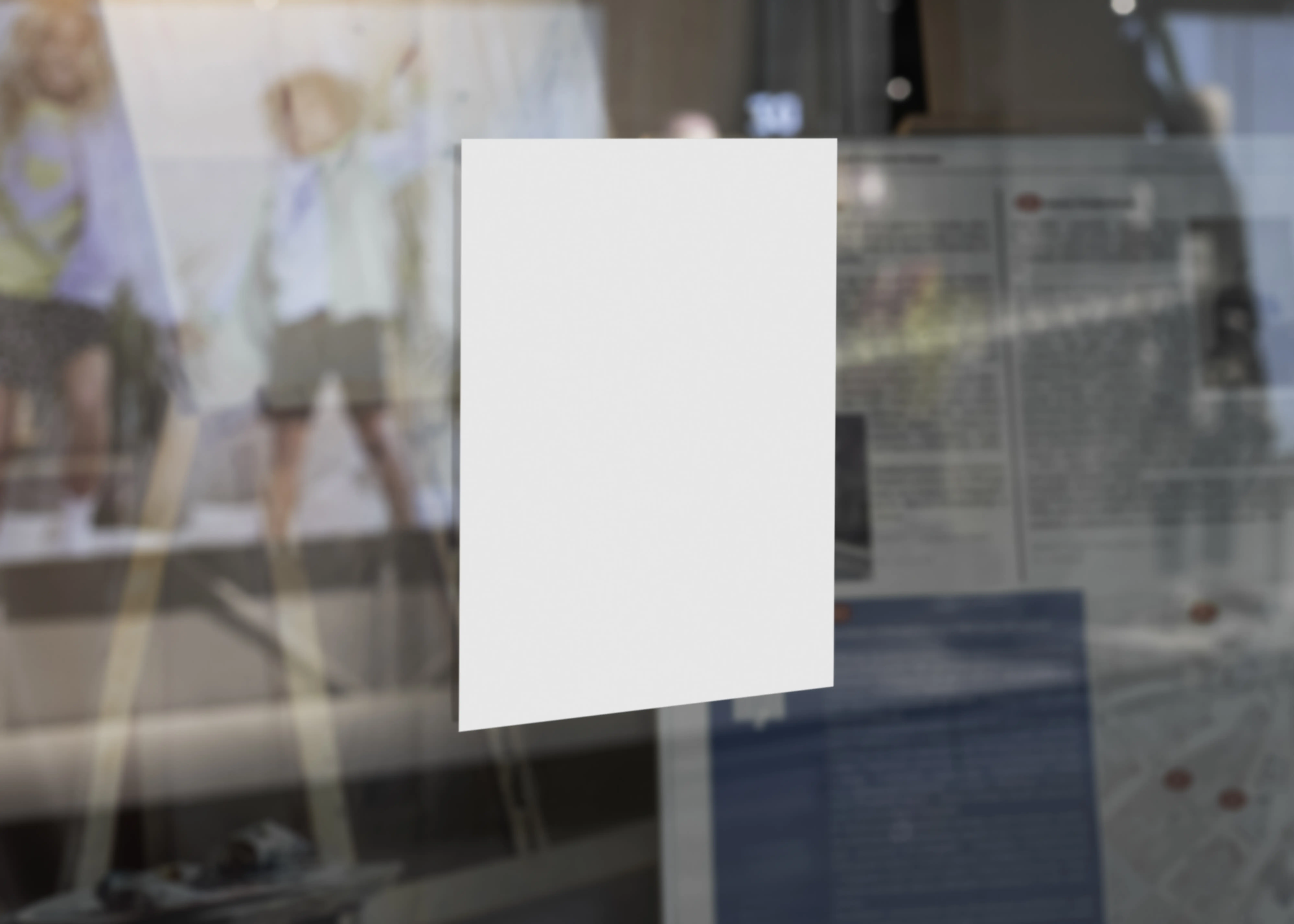 poster mockup in shop window 11