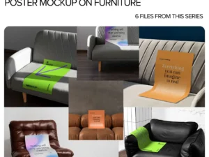 poster mockup on furniture 13