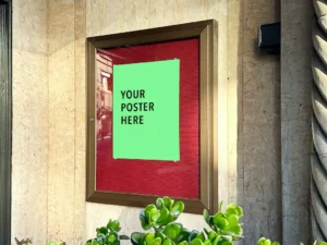 poster wall sign mockup