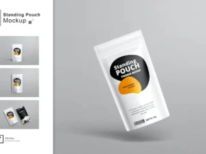 pouch packaging mockup