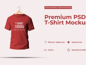 premium psd t shirt mockup