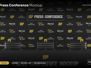 press conference mockup