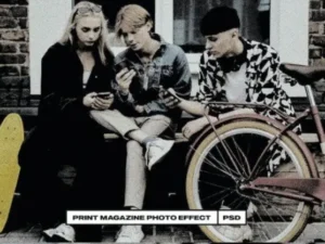 print magazine photo effect