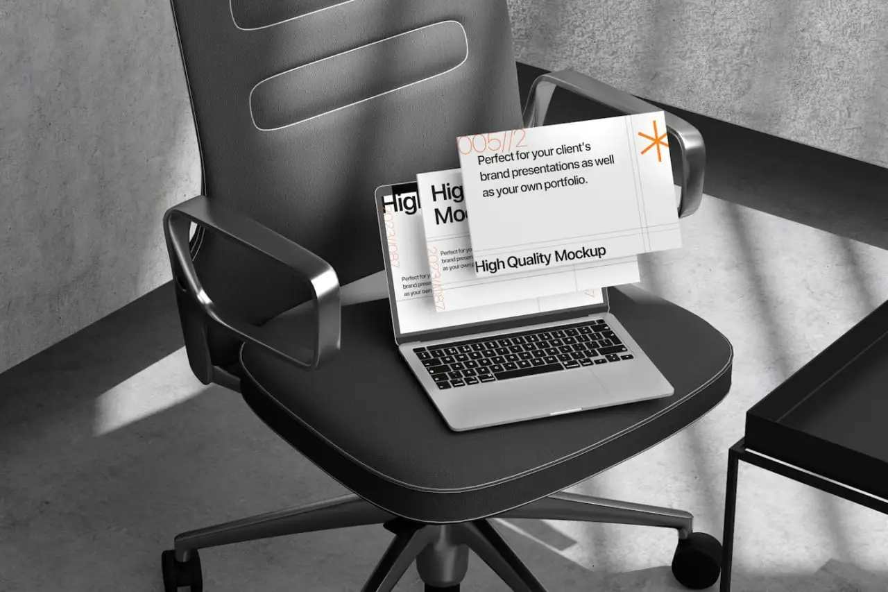 Professional Laptop Mockup With Layered Screen