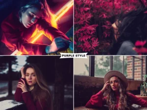 purple style photoshop action