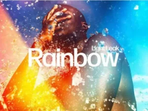 rainbow light leak effect for photoshop