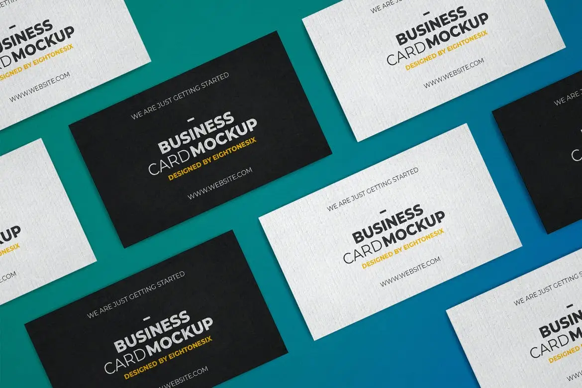 Realistic Business Card Mock-Up Template