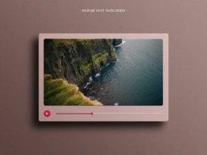 realistic multimedia player mockup