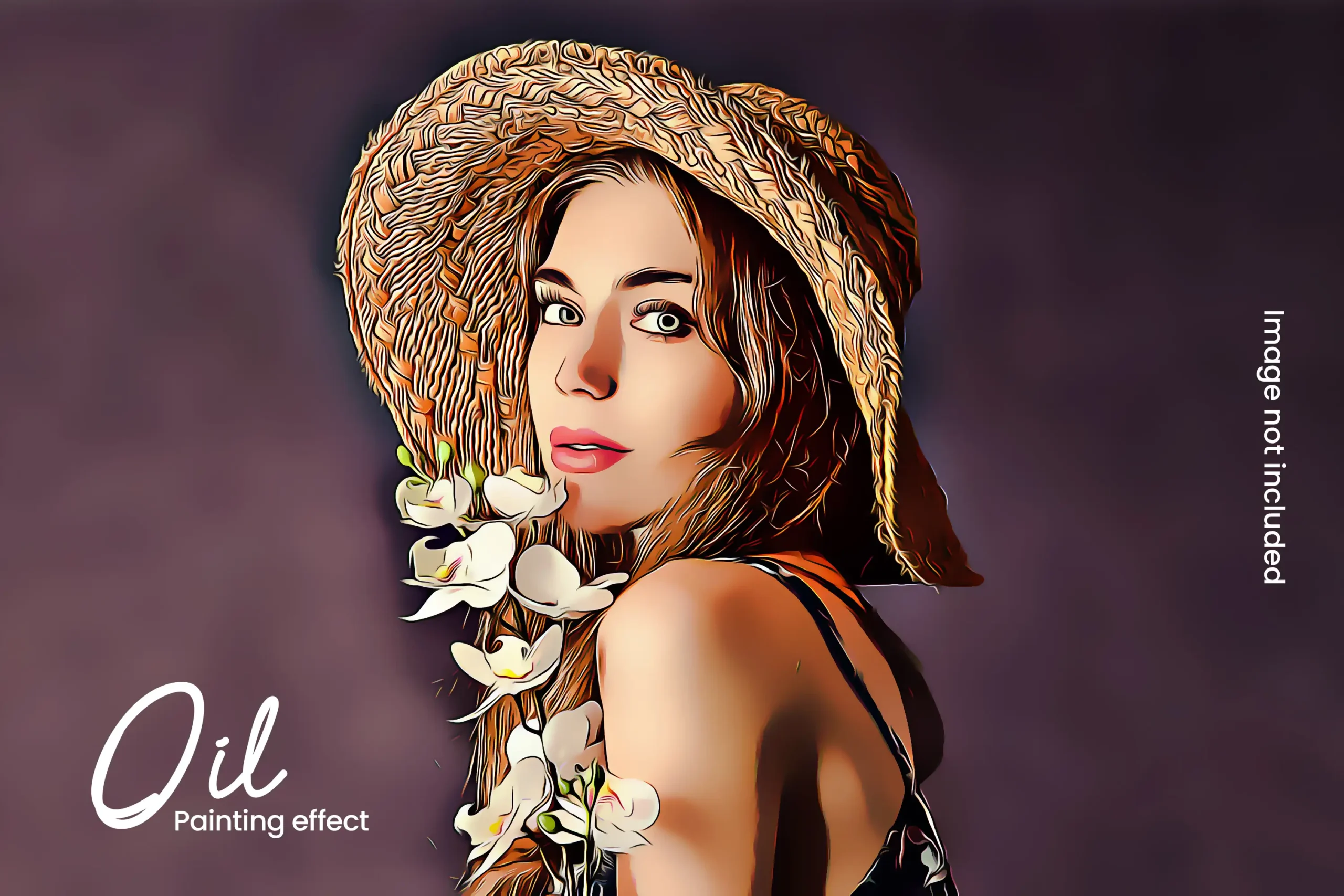 Realistic Oil Painting Photo Effect Template