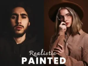 realistic painted art photoshop action fkbaek