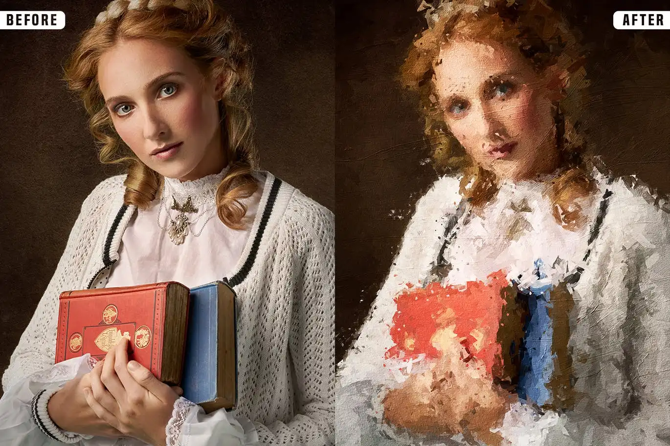 Realistic Painting Photoshop Action-2 3 realistic painting photoshop action 3